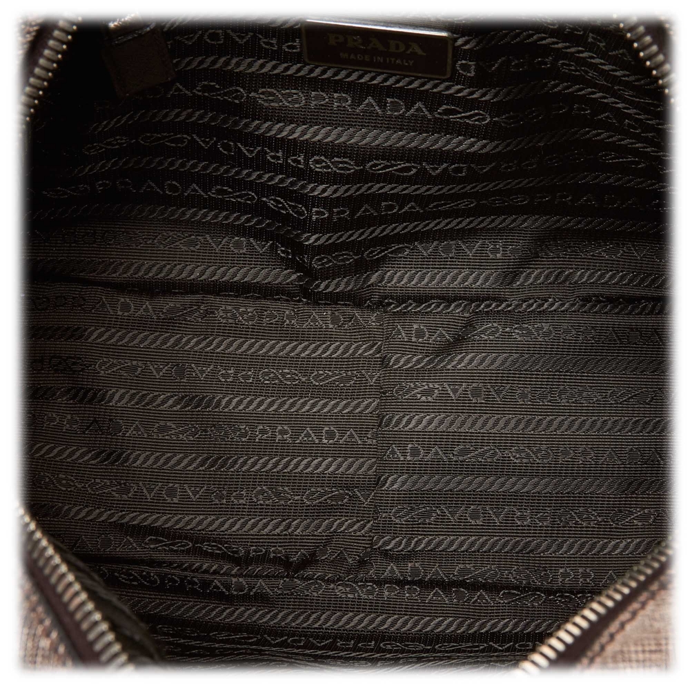 Prada Vintage - Saffiano Leather Bauletto Handbag Bag - Gold - Leather ...