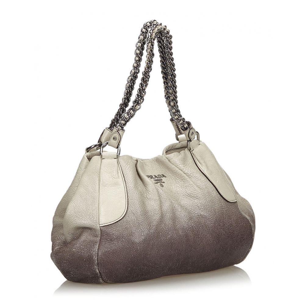 Prada Cervo Lux Chain Strap Shoulder Bag