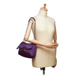 Prada Vintage - Nylon Bomber Shoulder Bag - Purple - Leather Handbag - Luxury High Quality
