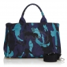 Prada Vintage - Canapa Canvas Logo Satchel Bag - Blue - Leather Handbag - Luxury High Quality