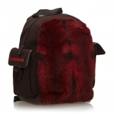 Prada Vintage - Fur Backpack - Rosso - Zaino in Pelle - Alta Qualità Luxury