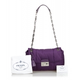 Prada Vintage - Nylon Bomber Shoulder Bag - Purple - Leather Handbag - Luxury High Quality