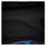 Prada Vintage - Canapa Canvas Logo Satchel Bag - Blu - Borsa in Pelle - Alta Qualità Luxury