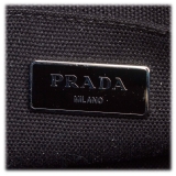Prada Vintage - Canapa Canvas Logo Satchel Bag - Blue - Leather Handbag - Luxury High Quality