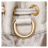 Prada Vintage - Nylon Tote Bag - White Ivory - Leather Handbag - Luxury High Quality