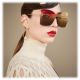 Fendi - Karligraphy - Occhiali da Sole a Farfalla - Oro Rosso Rosa - Occhiali da Sole - Fendi Eyewear