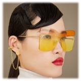Fendi - Karligraphy - Occhiali da Sole a Farfalla - Oro Rosa Arancio - Occhiali da Sole - Fendi Eyewear