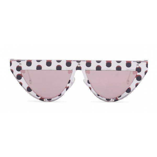 Fendi - DeFender - Occhiali da Sole Flat Top - Pois - Occhiali da Sole - Fendi Eyewear