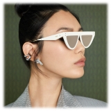 Fendi - DeFender - Occhiali da Sole Flat Top - Bianchi - Occhiali da Sole - Fendi Eyewear