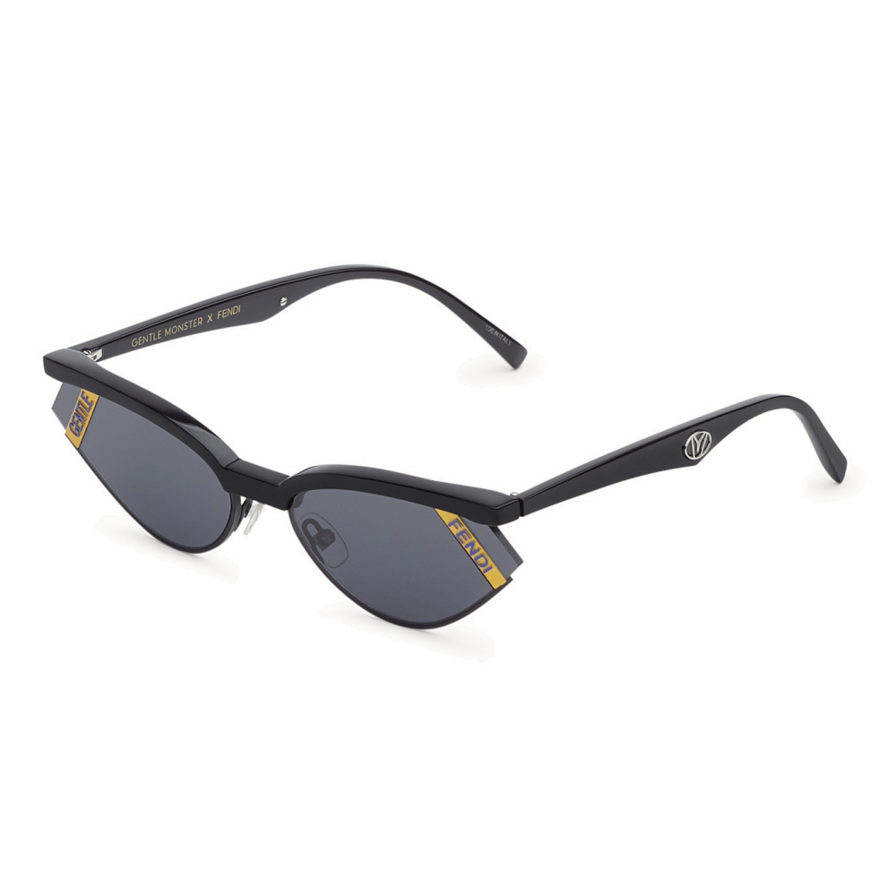 Fendi FENDI GENTLE MONSTER Logo Sunglasses Black EITM0036 – NUIR VINTAGE