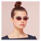 Fendi - DeFender - Occhiali da Sole Aviator - Rosso - Pois - Occhiali da Sole - Fendi Eyewear