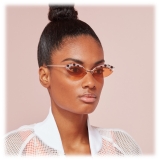 Fendi - DeFender - Occhiali da Sole Aviator - Oro - Pois - Occhiali da Sole - Fendi Eyewear