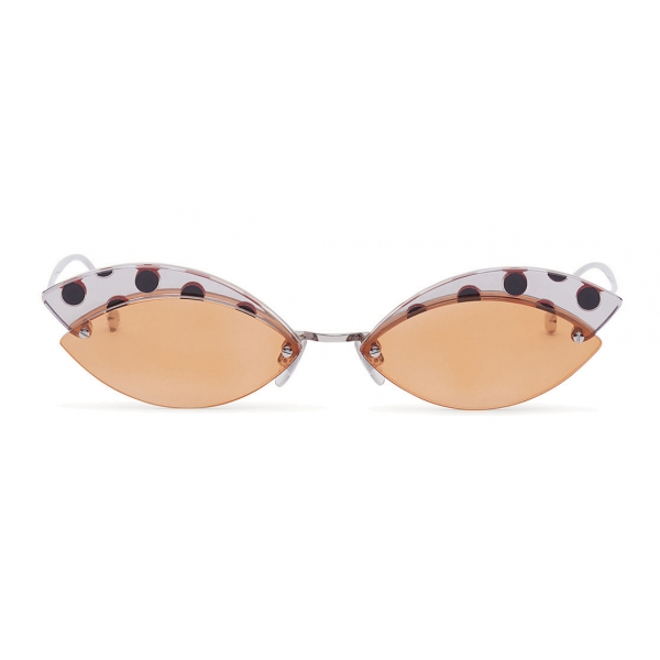 Fendi - DeFender - Occhiali da Sole Aviator - Oro - Pois - Occhiali da Sole - Fendi Eyewear