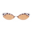 Fendi - DeFender - Occhiali da Sole Aviator - Oro - Pois - Occhiali da Sole - Fendi Eyewear