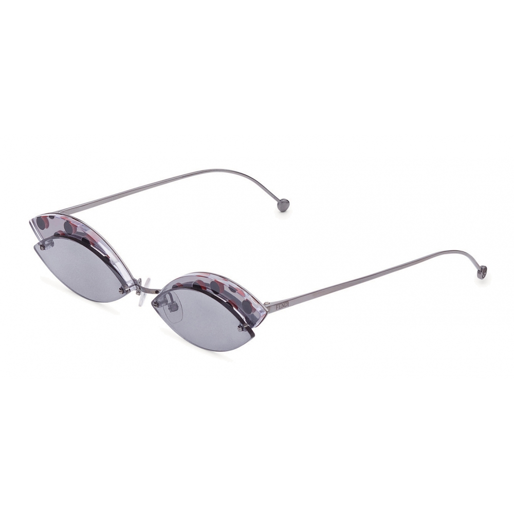 Fendi - Fendi Grid - Pilot Sunglasses - Red Ruthenium - Sunglasses - Fendi  Eyewear - Avvenice