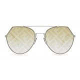 Fendi - Eyeline - Aviator Sunglasses - Ruthenium - Sunglasses - Fendi Eyewear