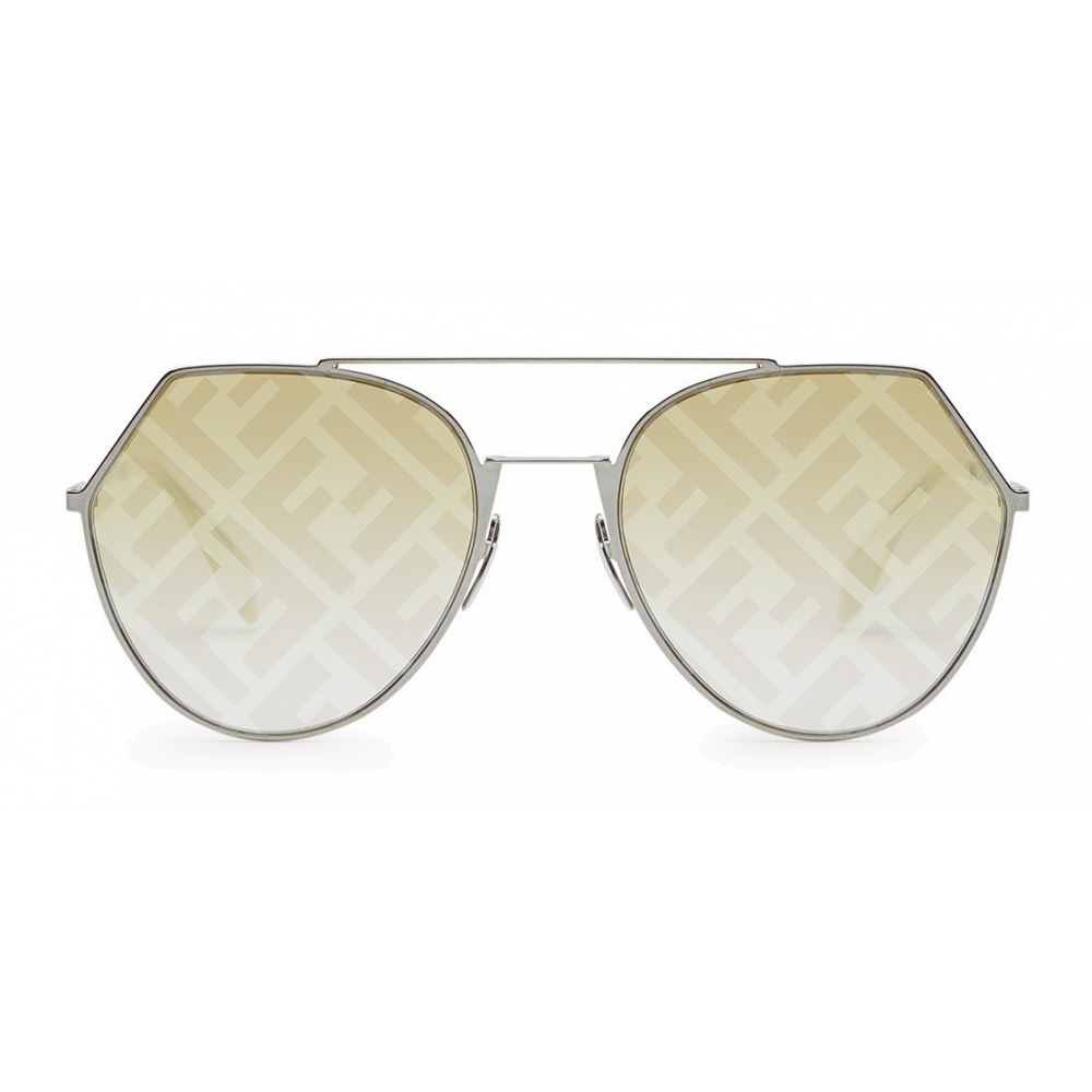 Fendi - Eyeline - Aviator Sunglasses - Ruthenium - Sunglasses - Fendi ...