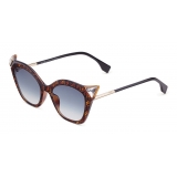 Fendi - Iridia - Cat Eye Sunglasses - Havana FF - Sunglasses - Fendi Eyewear