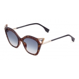 Fendi - Iridia - Occhiali da Sole Cat Eye - Havana FF - Occhiali da Sole - Fendi Eyewear