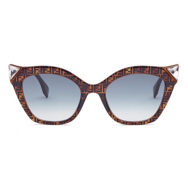 Fendi - Iridia - Cat Eye Sunglasses - Havana FF - Sunglasses - Fendi Eyewear