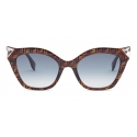 Fendi - Iridia - Cat Eye Sunglasses - Havana FF - Sunglasses - Fendi Eyewear