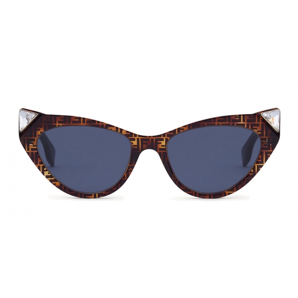 Fendi - Iridia - Occhiali da Sole Cat Eye Angle - Havana FF - Occhiali da Sole - Fendi Eyewear