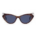 Fendi - Iridia - Occhiali da Sole Cat Eye Angle - Havana FF - Occhiali da Sole - Fendi Eyewear