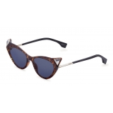 Fendi - Iridia - Occhiali da Sole Cat Eye Angle - Havana FF - Occhiali da Sole - Fendi Eyewear