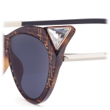 Fendi - Iridia - Cat Eye Angle Sunglasses - Havana FF - Sunglasses - Fendi Eyewear