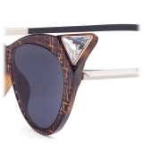 Fendi - Iridia - Occhiali da Sole Cat Eye Angle - Havana FF - Occhiali da Sole - Fendi Eyewear