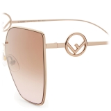 Fendi - F is Fendi - Occhiali da Sole Cat Eye - Oro - Occhiali da Sole - Fendi Eyewear