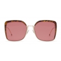 Fendi - F is Fendi - Occhiali da Sole Quadrati Oversize - Oro - Occhiali da Sole - Fendi Eyewear