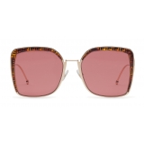 Fendi - F is Fendi - Square Oversize Sunglasses - Gold - Sunglasses - Fendi Eyewear