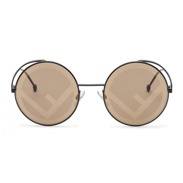 Fendi - F is Fendi - Round Sunglasses - Black Brown - Sunglasses - Fendi Eyewear