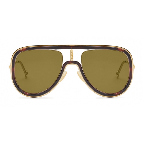 Fendi - Futuristic Fendi - Mask Sunglasses - Gold Havana - Sunglasses - Fendi Eyewear