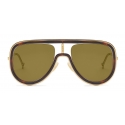 Fendi - Futuristic Fendi - Mask Sunglasses - Gold Havana - Sunglasses - Fendi Eyewear