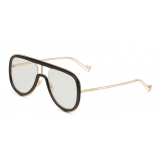 Fendi - Futuristic Fendi - Mask Sunglasses - Gold Black - Sunglasses - Fendi Eyewear