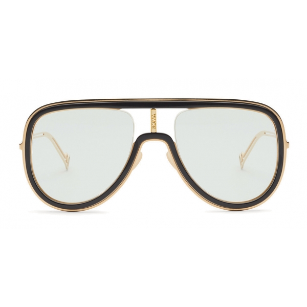 Fendi - Futuristic Fendi - Mask Sunglasses - Gold Black - Sunglasses - Fendi Eyewear