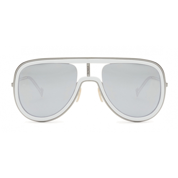 Fendi - Futuristic Fendi - Occhiali da Sole Mascherina - Rutenio Bianco - Occhiali da Sole - Fendi Eyewear