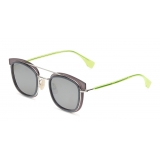 Fendi - Fendi Glass - Occhiali da Sole Quadrati - Grigio Palladio - Occhiali da Sole - Fendi Eyewear