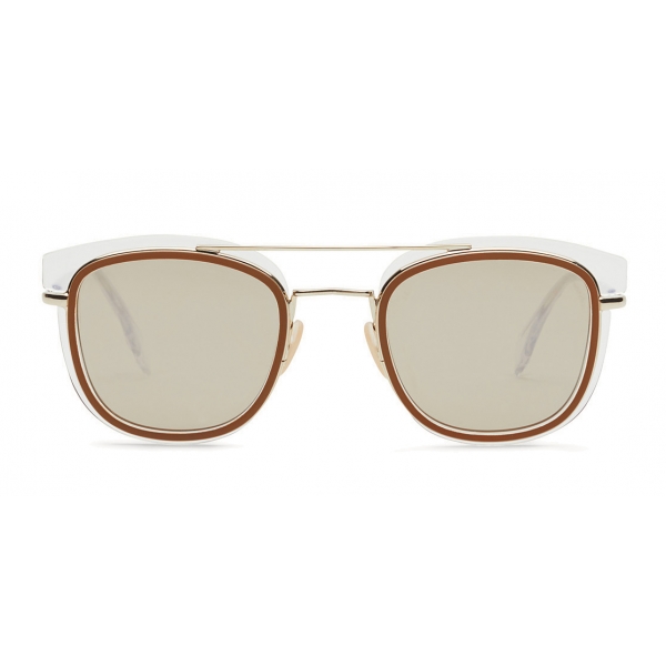 Fendi - Fendi Glass - Occhiali da Sole Quadrati - Trasparenti Oro - Occhiali da Sole - Fendi Eyewear