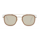 Fendi - Fendi Glass - Occhiali da Sole Quadrati - Trasparenti Oro - Occhiali da Sole - Fendi Eyewear