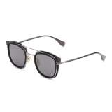 Fendi - Fendi Glass - Occhiali da Sole Quadrati - Grigio Rutenio Scuro - Occhiali da Sole - Fendi Eyewear