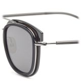 Fendi - Fendi Glass - Occhiali da Sole Quadrati - Grigio Rutenio Scuro - Occhiali da Sole - Fendi Eyewear