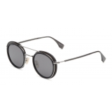 Fendi - Fendi Glass - Round Sunglasses - Grey Dark Ruthenium - Sunglasses - Fendi Eyewear