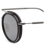 Fendi - Fendi Glass - Occhiali da Sole Rotondi - Grigio Rutenio Scuro - Occhiali da Sole - Fendi Eyewear