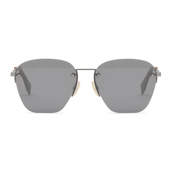 Fendi - FF - Occhiali da Sole Rimless - Rutenio Nero - Occhiali da Sole - Fendi Eyewear