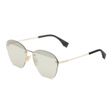 Fendi - FF - Occhiali da Sole Rimless - Oro - Occhiali da Sole - Fendi Eyewear