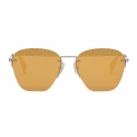 Fendi - FF - Occhiali da Sole Rimless - Rutenio - Occhiali da Sole - Fendi Eyewear