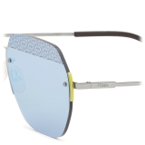 Fendi - FF- Rectangular Minimal Sunglasses - Ruthenium - Sunglasses - Fendi Eyewear